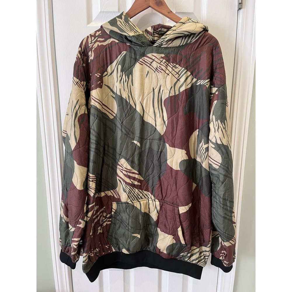 Zero Foxtrot Contraband Woobie Hoodie Men's 2XL Quilted Rhodesian Camo Pullover